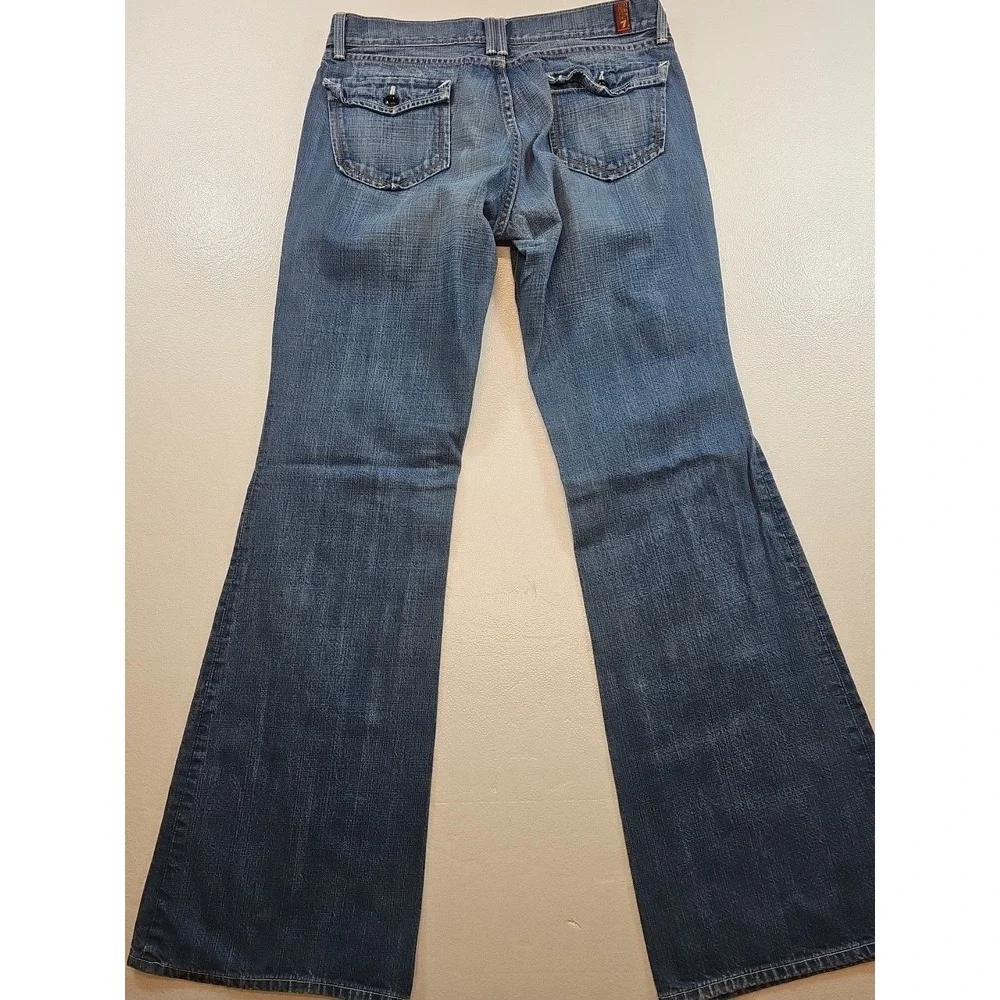 Seven For All Mankind Jeans Womens 30(30x33) Flared Flap Pockets
